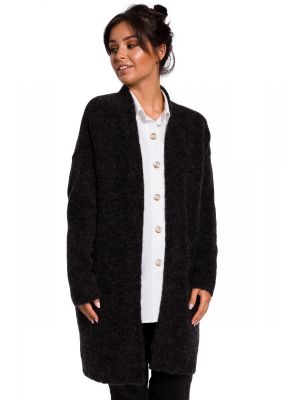 Cardigan pufos de culoare neagra poza 0