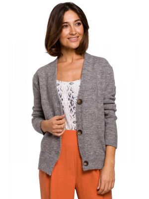 Cardigan modern, tricotat, de culoare gri poza 0