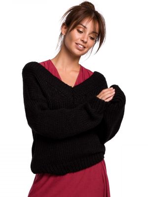 Pulover sic, oversize, de culoare neagra poza 0