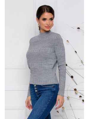 Bluza Leona gri din tricot poza 0