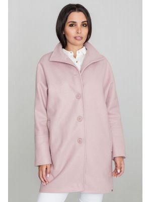 Jacheta moderna, de culoare roz-deschis, cu buzunare poza 0
