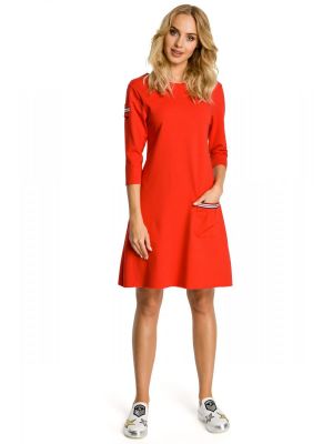 Rochie moderna, casual, de culoare rosie poza 0