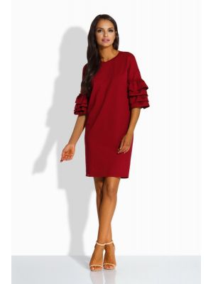 Rochie sic, de ocazie, de culoare bordo poza 0